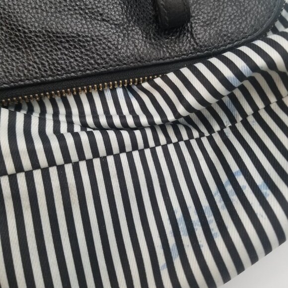 Kate Spade Julia Street Bow Satchel Handbag Black Pebble Leather Top Handle - Picture 11 of 14